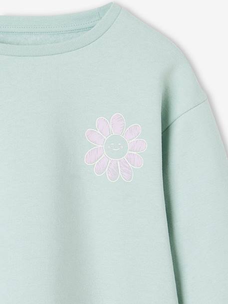 Basics Sweatshirt with Motif for Girls apricot+marl grey+sky blue+sweet pink 