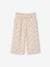 Cropped, Wide Leg Paperbag Trousers in Cotton Gauze for Girls ecru+old rose+sage green 