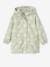 Floral Raincoat with Hood, for Girls 6476+6646+PURPLE LIGHT SOLID WITH DESIGN+sage green+striped navy blue 
