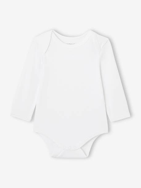 Pack of 7 Long Sleeve Bodysuits with Cutaway Shoulders for Babies, Basics multicoloured 