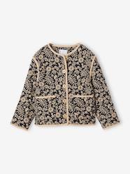 Girls-Quilted Floral Jacket for Girls