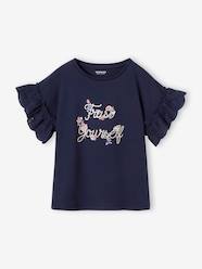 Girls-Tops-Romantic T-Shirt in Organic Cotton for Girls