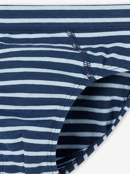 Pack of 7 Whale Briefs in Stretch Organic Cotton for Boys sky blue 