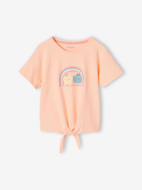 Rainbow Pyjamas for Girls peach 