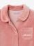 Pack of 2 Sleepsuits In Velour, for Babies old rose 