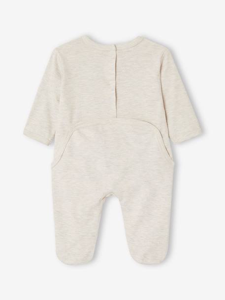 Pack of 2 Sleepsuits in Interlock Fabric for Babies sage green 