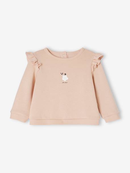 Sweatshirt & Trousers Combo for Babies ecru+marl beige+nude pink+rose 