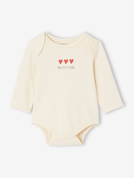 Pack of 5 Long Sleeve Bodysuits in Organic Cotton with Cutaway Shoulders for Babies night blue 