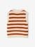 Striped Sleeveless Jumper for Girls striped brown 