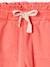 Fluid Paperbag-Style Trousers for Girls coral+lavender 