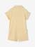 Cotton Gauze Jumpsuit for Girls pastel yellow+peony pink 