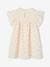 Cotton Gauze Dress with Floral Print, for Girls ecru+grey blue+rose 