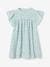 Cotton Gauze Dress with Floral Print, for Girls ecru+grey blue+rose 