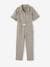 Fleece Jumpsuit for Girls khaki 