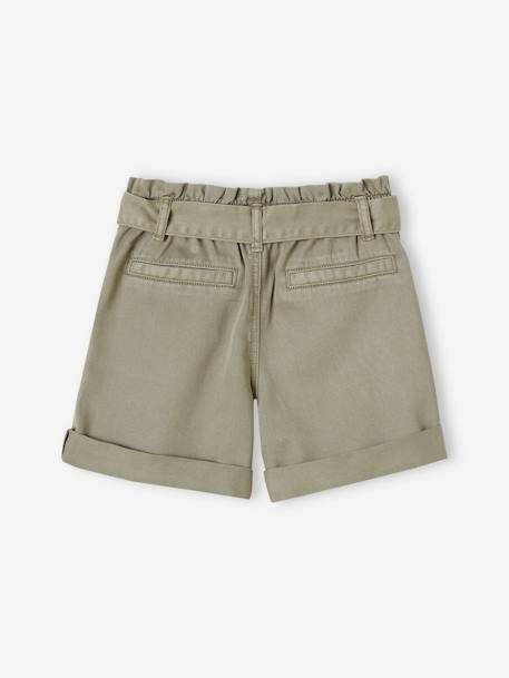 Paperbag Shorts for Girls khaki 