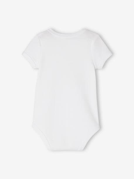 Pack of 5 Organic Cotton Bodysuits with Cutaway Shoulders, for Babies old rose 