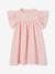 Cotton Gauze Dress with Floral Print, for Girls ecru+grey blue+rose 