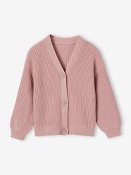 Girls-Cardigans, Jumpers & Sweatshirts-Cardigans-Rib Knit Cardigan for Girls