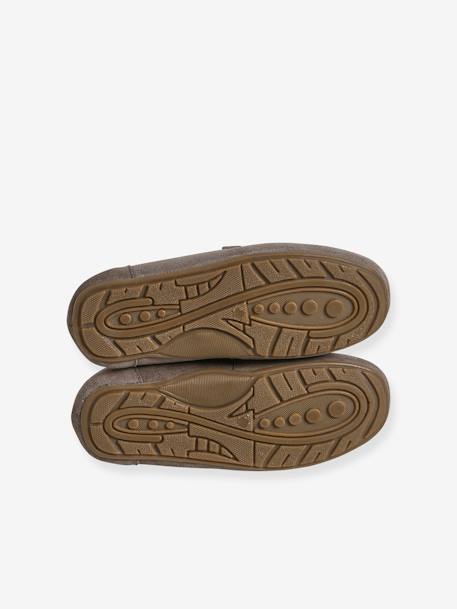 Split Leather Moccasins for Children taupe 