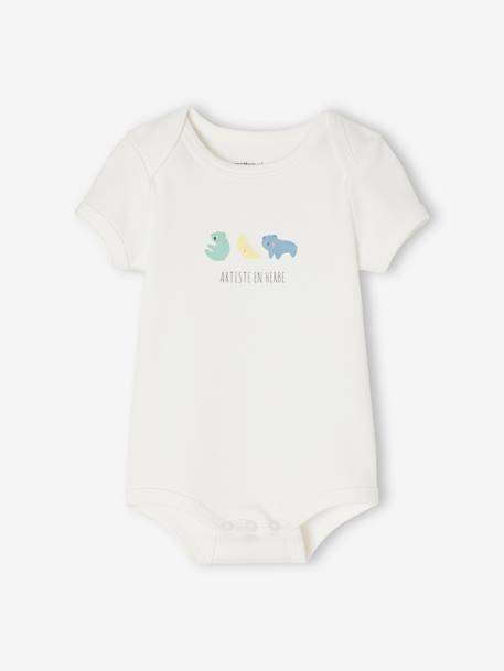 Set of 3 Progressive Bodysuits in Organic Cotton, for Babies sky blue 