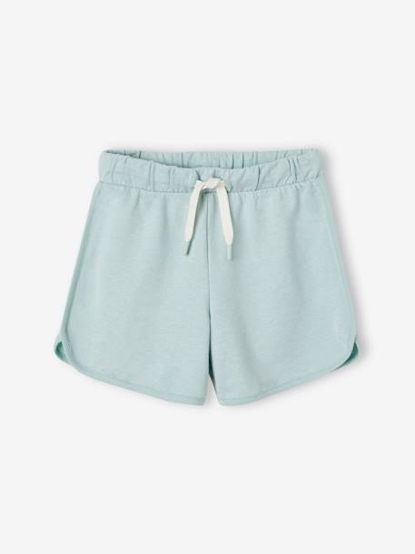 Fleece Sports Shorts for Girls aqua green+coral+navy blue 