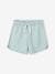 Fleece Sports Shorts for Girls aqua green+coral+navy blue 