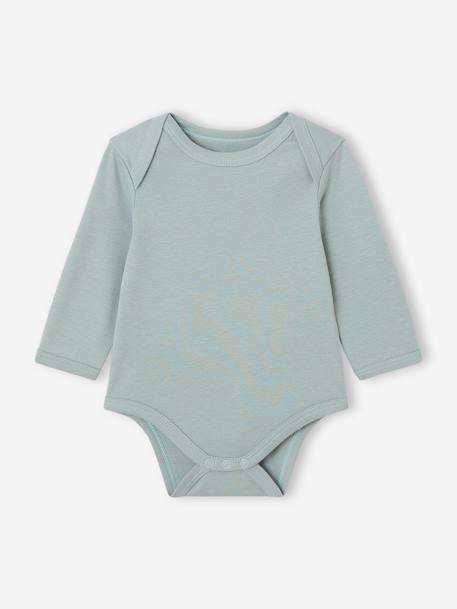 Pack of 7 Long Sleeve Bodysuits with Cutaway Shoulders for Babies, Basics multicoloured 