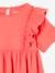 Ruffled Dress for Girls coral+ecru 