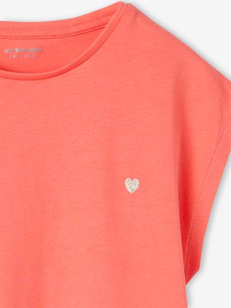 Plain Basics T-Shirt for Girls coral 