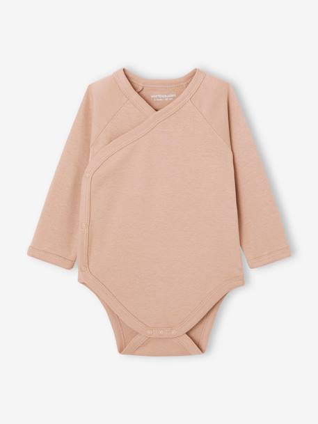 Pack of 7 Long Sleeve, Organic Cotton Bodysuits with Front Opening, Basics multicoloured 