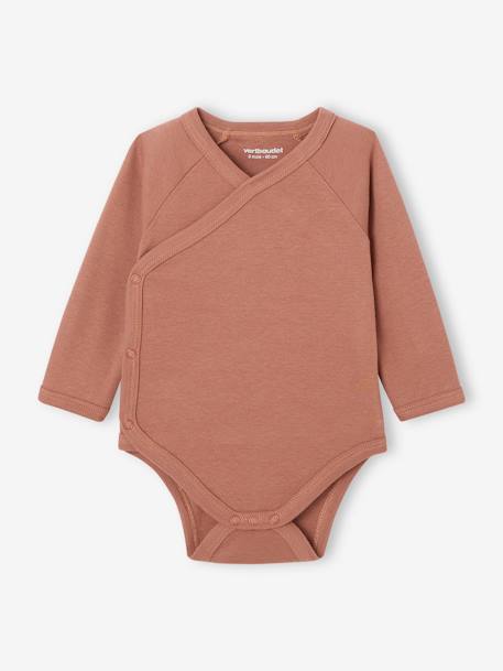 Pack of 7 Long Sleeve, Organic Cotton Bodysuits with Front Opening, Basics multicoloured 