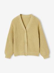 Girls-Cardigans, Jumpers & Sweatshirts-Rib Knit Cardigan for Girls