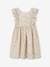 Frilly Occasion Wear Dress with Flower Motifs for Girls vanilla 