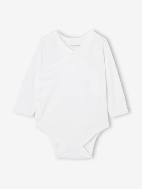 Pack of 7 Long Sleeve, Organic Cotton Bodysuits with Front Opening, Basics multicoloured 