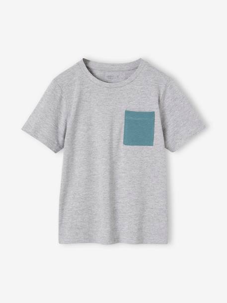 Pack of 3 Assorted T-Shirts for Boys aqua green+azure+cappuccino+green+marl white 