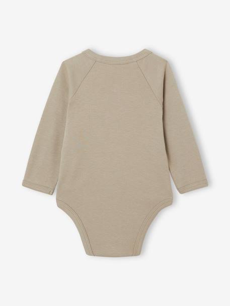 Pack of 7 Long Sleeve, Organic Cotton Bodysuits with Front Opening, Basics multicoloured 