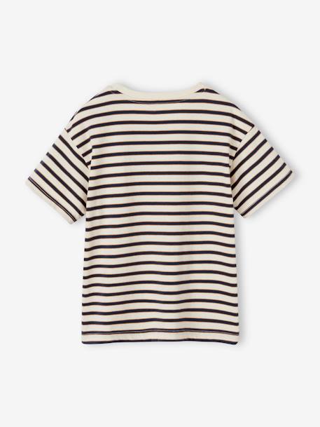 Fancy Striped T-Shirt for Boys striped navy blue 