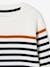 Sailor-Style Striped Jumper for Boys BROWN MEDIUM STRIPED+ecru+green+WHITE LIGHT SOLID WITH DESIGN 