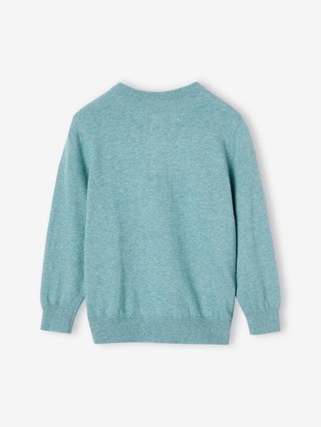 Jumper with Grandad-Style Collar for Boys marl beige+marl blue+mint green 