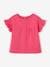 T-Shirt in Organic Cotton for Babies ecru+fuchsia 