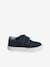 Leather Derby Shoes with Touch Fasteners for Boys BLUE DARK SOLID+BROWN MEDIUM SOLID+navy blue 