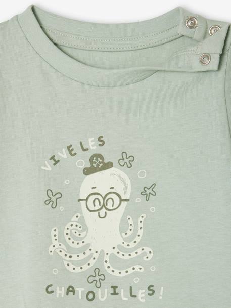 Mini Totem T-Shirt for Babies aqua green 