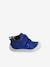 Pram Shoes in Soft Leather with Hook&Loop Strap, for Babies, Designed for Crawling blue+electric blue+navy blue 