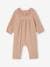 Jumpsuit for Baby, in Cotton Gauze cappuccino+White 