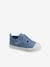 Elasticated Canvas Trainers for Babies denim blue+red 