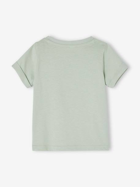 Mini Totem T-Shirt for Babies aqua green+ecru 