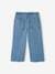 Wide Cropped Trousers with Flap Front for Girls brut denim+double stone 