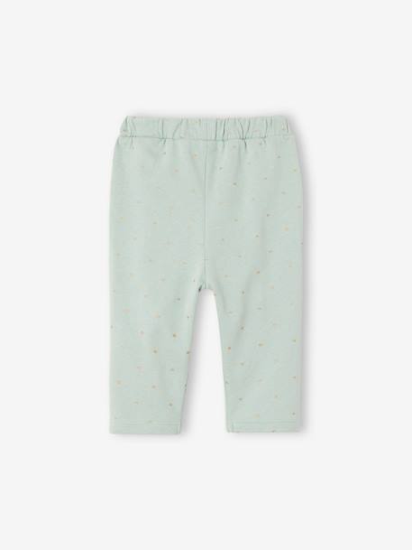 Fleece Trousers for Baby Girls Brown/Print+rosy+sage green+WHITE MEDIUM ALL OVER PRINTED 