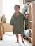 Shirt-Like Bathrobe for Children dusky pink+fir green 