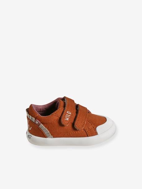 Fabric Trainers with Touch Fasteners, for Baby Boys brown+dark brown 